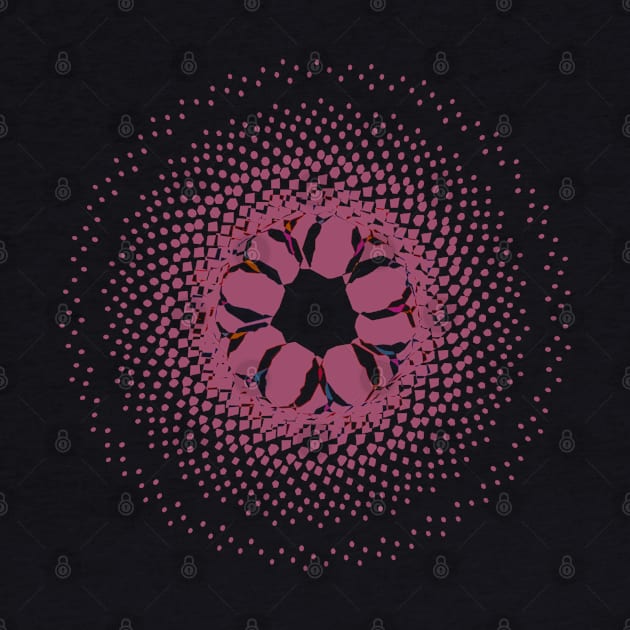 3D Glass Crystal Phyllotaxis Flower by quasicrystals